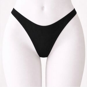 SKIMS Swim Cheeky Tanga Bottom Panty Swimsuit Onyx Black Large NWT